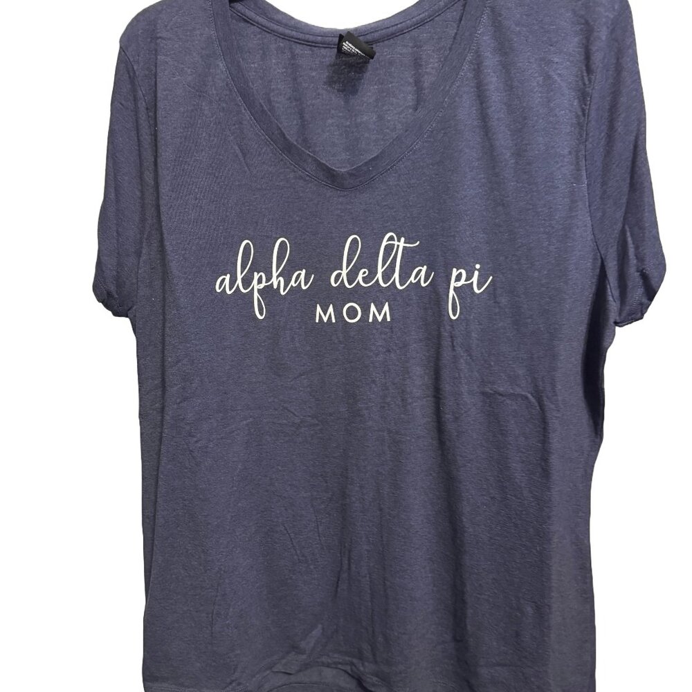 Alpha Delta Pi ADPi Mom Sorority Fraternity Greek Life Hanes Tee Shirt, XXL 2XL